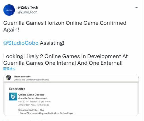 地平线游戏开发未公开游戏项目确认！