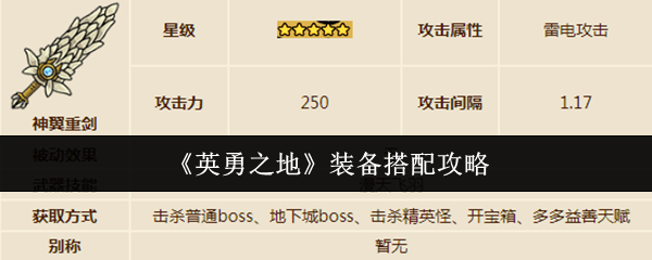 《英勇之地》最佳装备组合指南