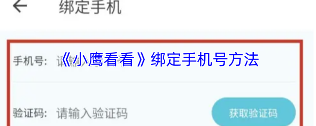 《小鹰看看》手机号绑定技巧解析