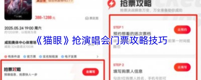 《猫眼电影》抢购演唱会门票的必备技巧与窍门