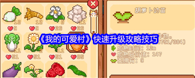 《我的可爱村》提升等级的高效方法与技巧