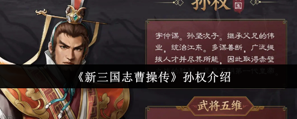 《新三国志曹操传》孙权的生平与历史影响解析
