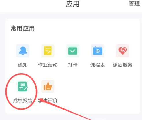成绩报告界面
