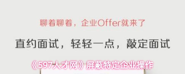 《597人才网》优化特定企业操作的方法