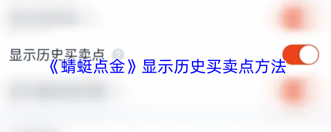 《蜻蜓点金》历史买卖点展示技巧解析