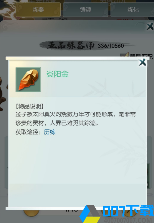 无极仙途炎阳金图片